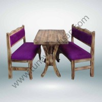 sr0075 Özcan Ahşap Sedir Takımı (Vernikli)